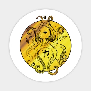 Gold Crown Octopus Magnet